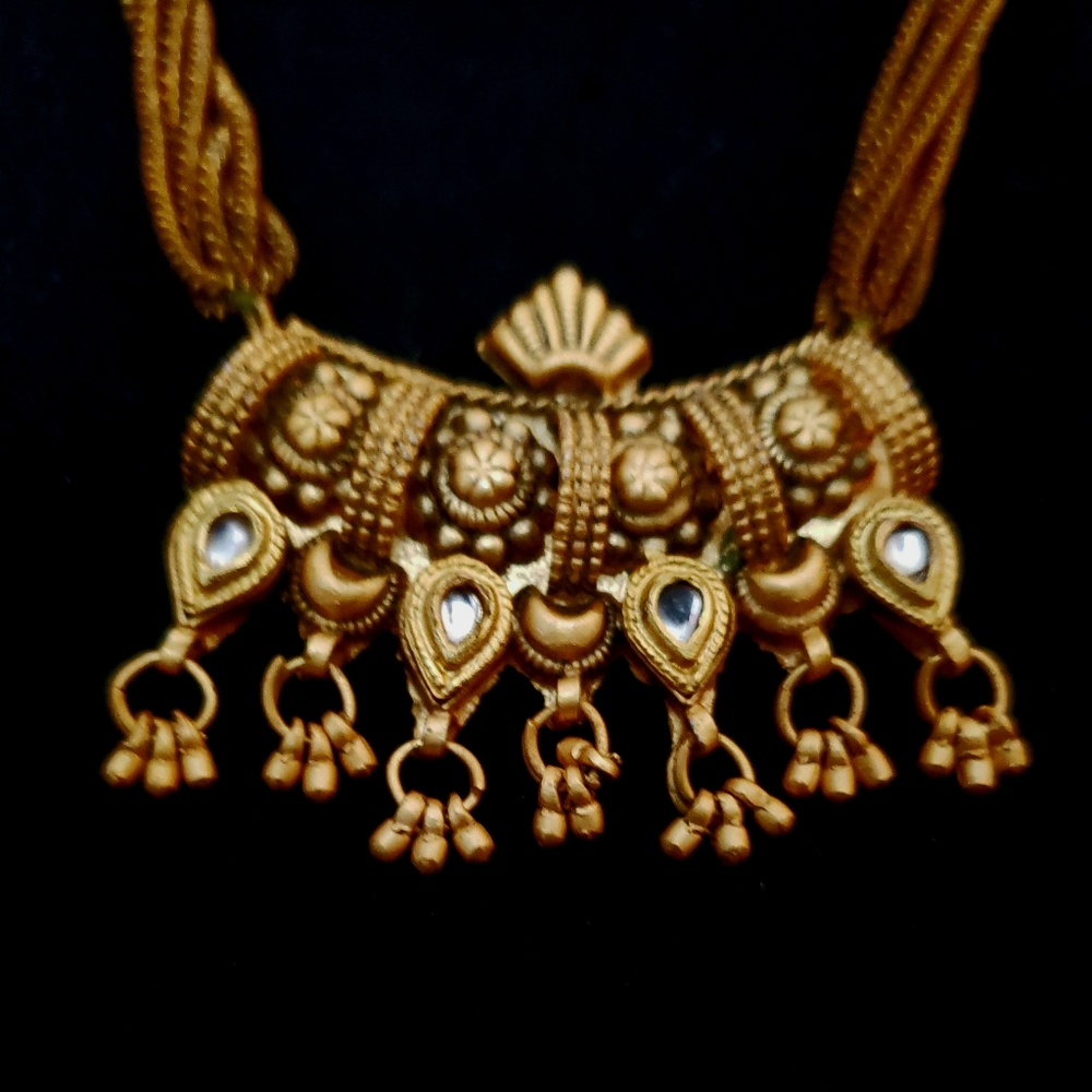Unique gold multi length necklace
